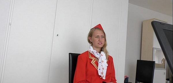 Dumb Russian Teen Air Hostess creampied at fakeflightagent